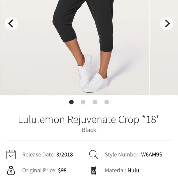 Lululemon Black Crop Pants - Picture 4 of 4